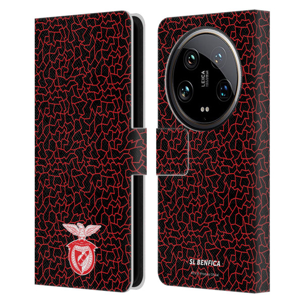 S.L. Benfica 2021/22 Crest Mosaic Pattern Leather Book Wallet Case Cover For Xiaomi 14 Ultra