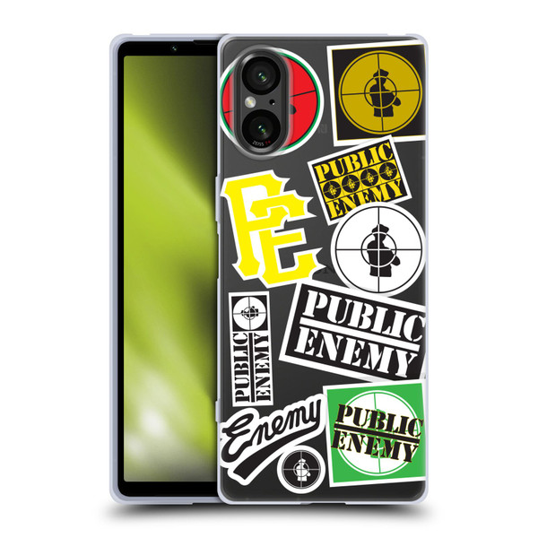 Public Enemy Graphics Collage Soft Gel Case for Sony Xperia 5 V 5G