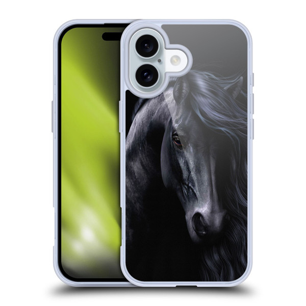 Laurie Prindle Western Stallion The Black Soft Gel Case for Apple iPhone 16