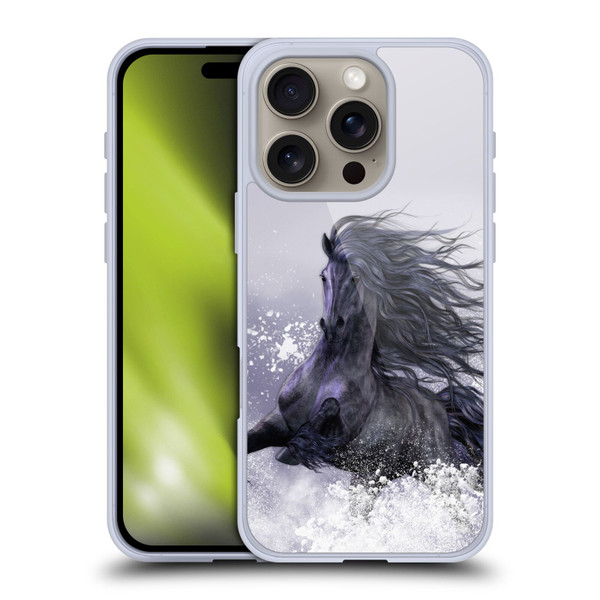 Laurie Prindle Western Stallion Winter Thunder Soft Gel Case for Apple iPhone 16 Pro