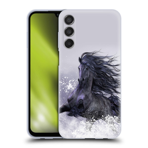 Laurie Prindle Western Stallion Winter Thunder Soft Gel Case for Samsung Galaxy M15/F15 5G