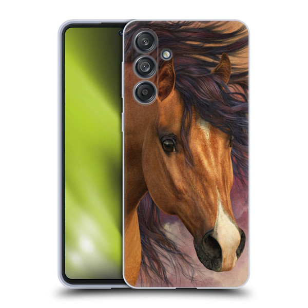 Laurie Prindle Western Stallion Flash Soft Gel Case for Samsung Galaxy M55 5G