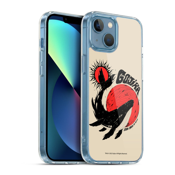 Gojira Graphics Whale Sun Moon Soft Gel Case for Apple iPhone 13 Mini & MagSafe