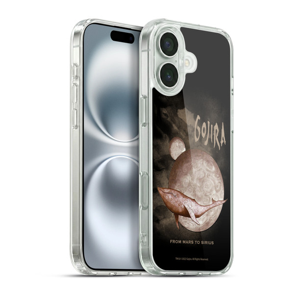 Gojira Graphics From Mars to Sirius in Black Soft Gel Case for Apple iPhone 16 Plus & MagSafe