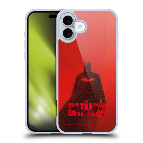 The Batman Posters Red Rain Soft Gel Case for Apple iPhone 16 Plus