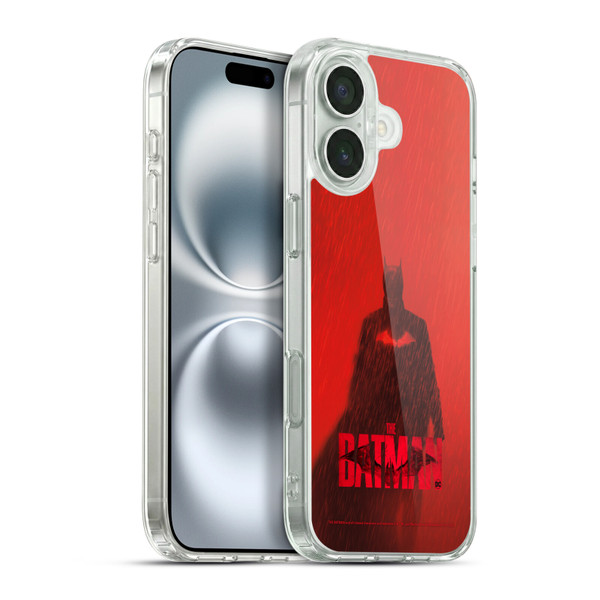 The Batman Posters Red Rain Soft Gel Case for Apple iPhone 16 Plus & MagSafe