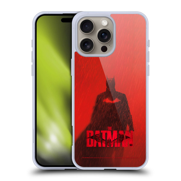 The Batman Posters Red Rain Soft Gel Case for Apple iPhone 16 Pro Max