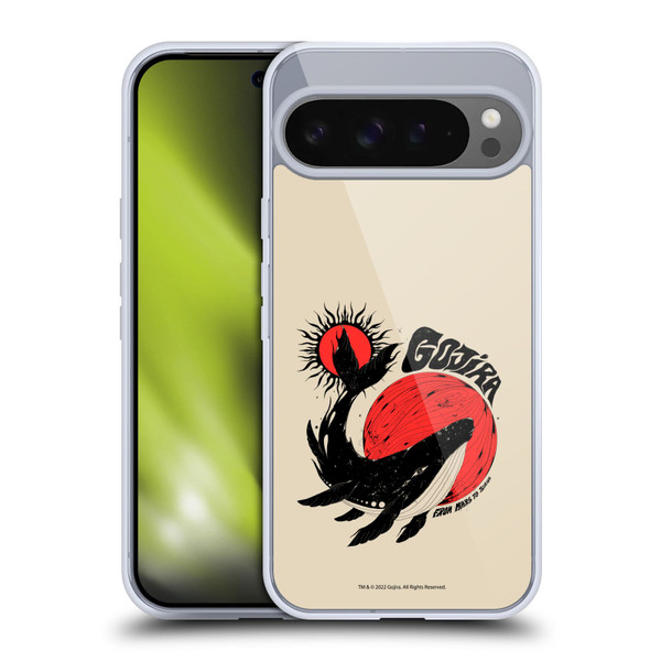 Gojira Graphics Whale Sun Moon Soft Gel Case for Google Pixel 9 Pro XL