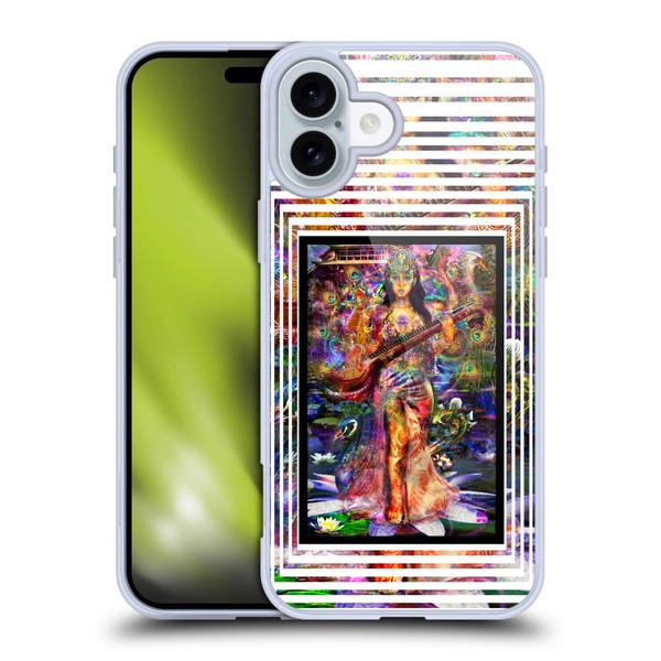 Jumbie Art Gods and Goddesses Saraswatti Soft Gel Case for Apple iPhone 16 Plus