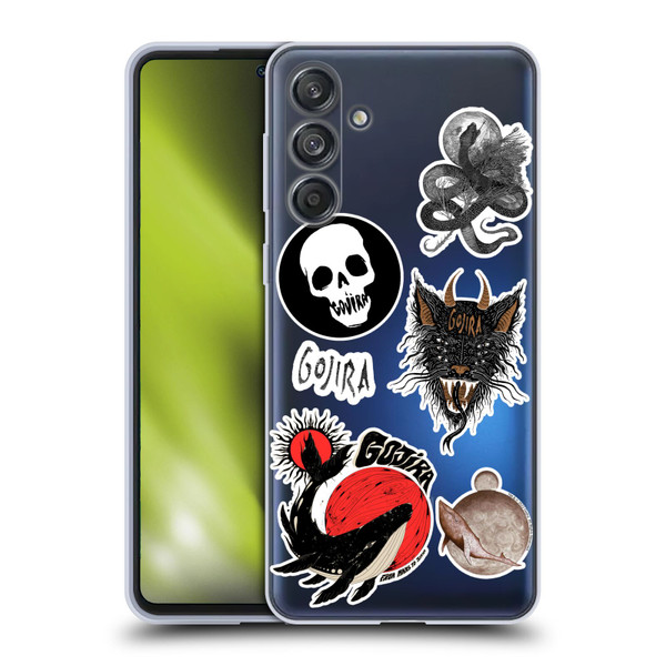 Gojira Graphics Sticker Print Soft Gel Case for Samsung Galaxy M55 5G