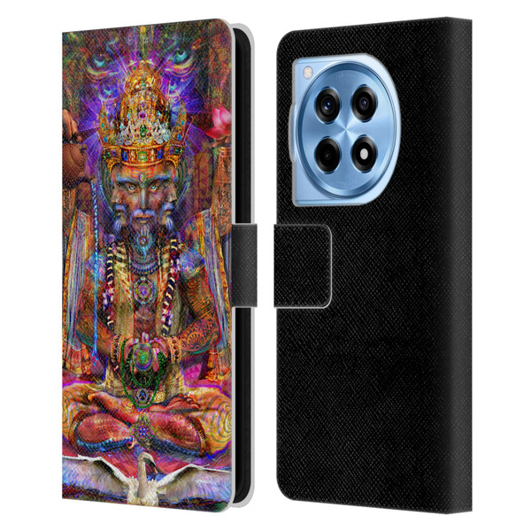 Jumbie Art Gods and Goddesses Brahma Leather Book Wallet Case Cover For OnePlus 12R