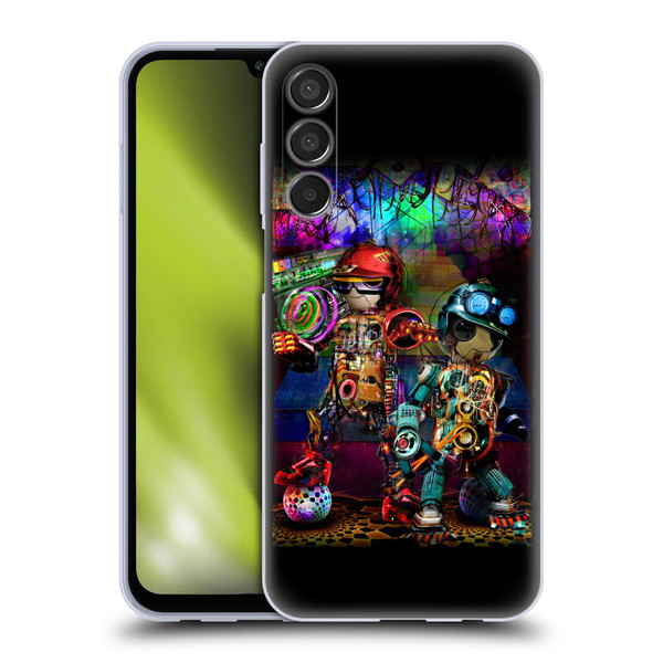 Jumbie Art Visionary Boombox Robots Soft Gel Case for Samsung Galaxy M15/F15 5G
