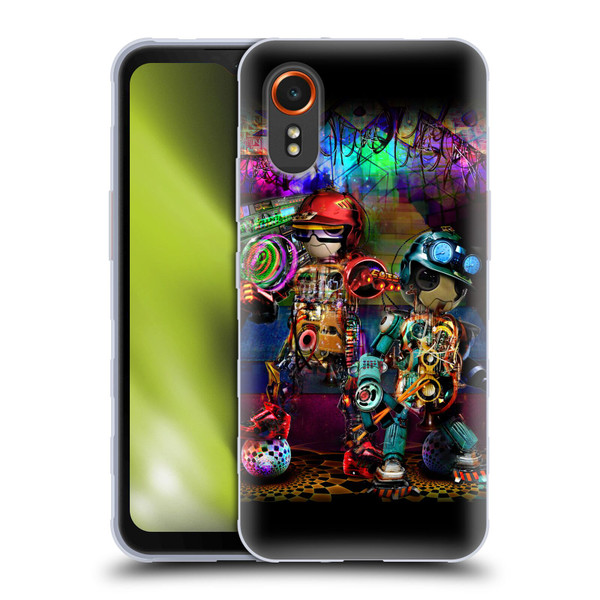 Jumbie Art Visionary Boombox Robots Soft Gel Case for Samsung Galaxy Xcover7 5G
