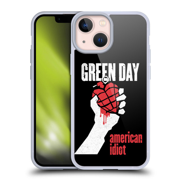 Green Day Graphics American Idiot Soft Gel Case for Apple iPhone 13 Mini