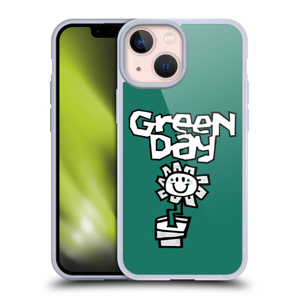 Green Day Graphics Flower Soft Gel Case for Apple iPhone 13 Mini