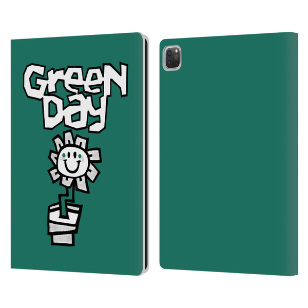 Green Day Graphics Flower Leather Book Wallet Case Cover For Apple iPad Pro 13 M4 2024