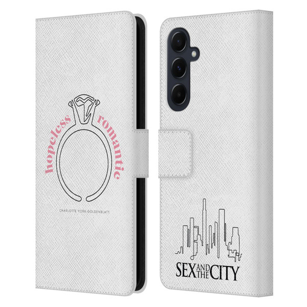 Sex and The City: Television Series Characters Hopeless Romantic Charlotte Leather Book Wallet Case Cover For Samsung Galaxy A55 5G