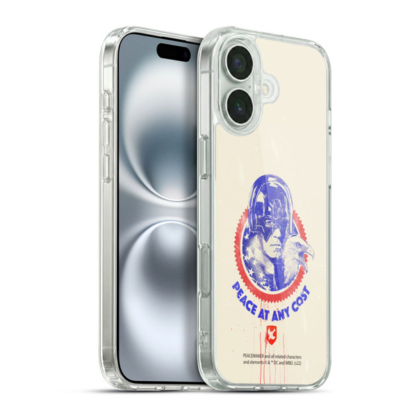 Peacemaker: Television Series Graphics Christopher Smith & Eagly Soft Gel Case for Apple iPhone 16 Plus & MagSafe
