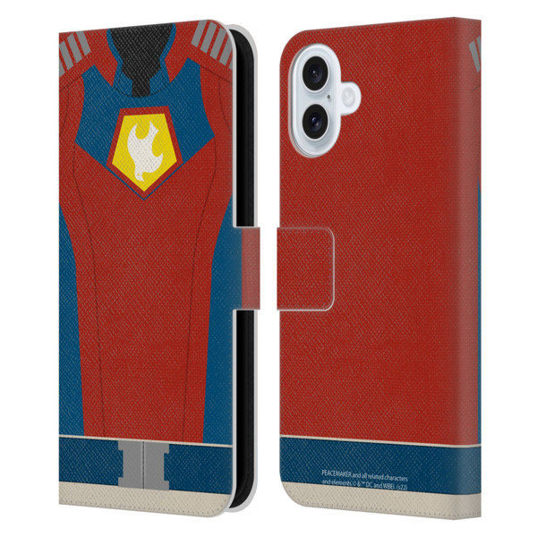 Peacemaker: Television Series Graphics Costume Leather Book Wallet Case Cover For Apple iPhone 16 Plus