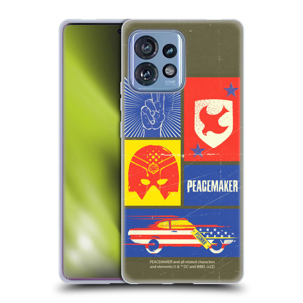 Peacemaker: Television Series Graphics Icons Soft Gel Case for Motorola Moto Edge 40 Pro