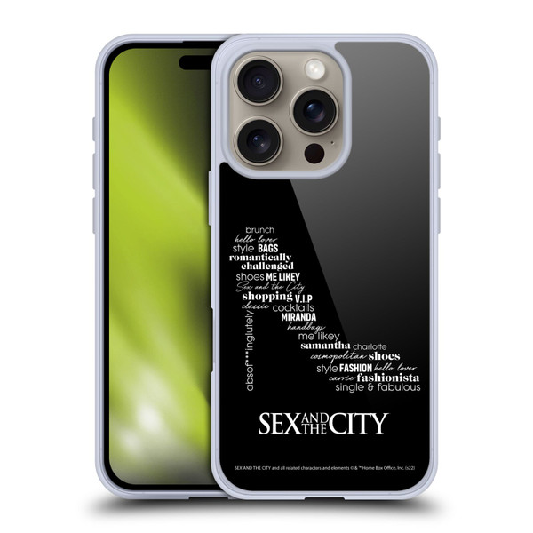 Sex and The City: Television Series Graphics Shoe Soft Gel Case for Apple iPhone 16 Pro