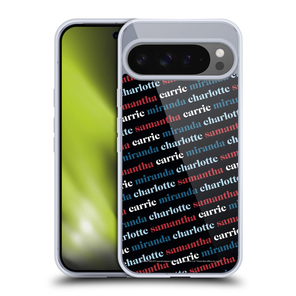 Sex and The City: Television Series Graphics Name Pattern 2 Soft Gel Case for Google Pixel 9 Pro XL