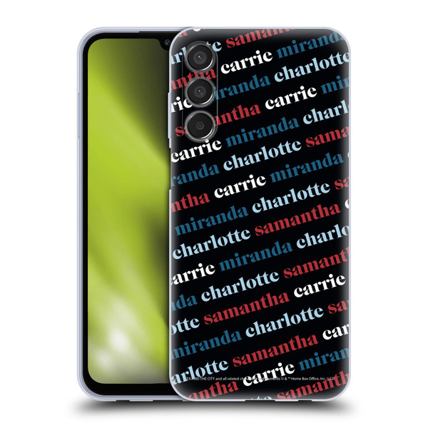 Sex and The City: Television Series Graphics Name Pattern 2 Soft Gel Case for Samsung Galaxy M15/F15 5G
