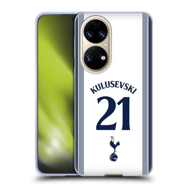 Tottenham Hotspur F.C. 2024/25 Players Home Kit Dejan Kulusevski Soft Gel Case for Huawei P50