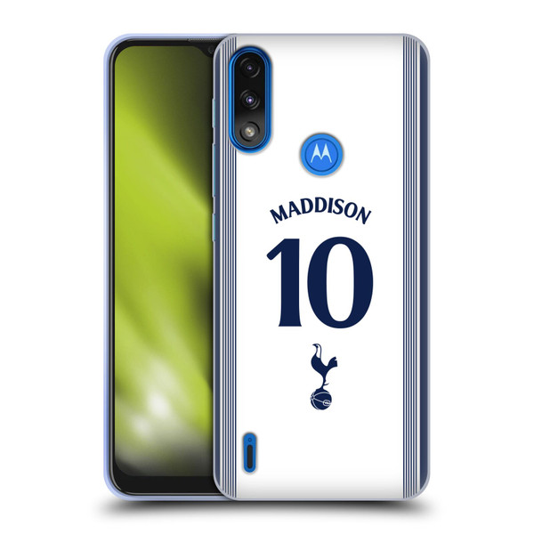 Tottenham Hotspur F.C. 2024/25 Players Home Kit James Maddison Soft Gel Case for Motorola Moto E7 Power / Moto E7i Power