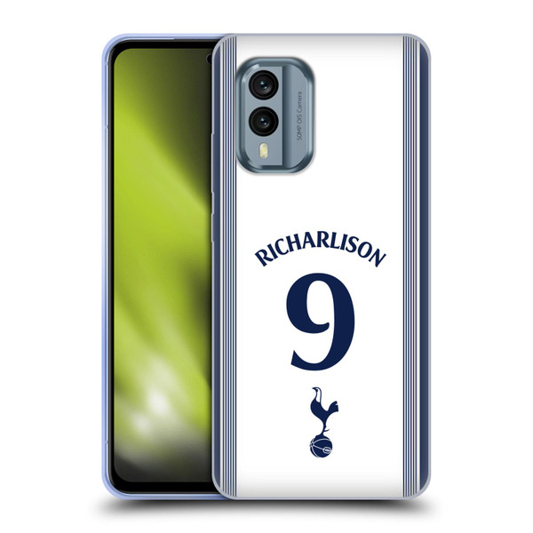 Tottenham Hotspur F.C. 2024/25 Players Home Kit Richarlison Soft Gel Case for Nokia X30