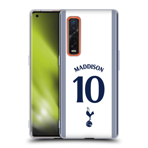 Tottenham Hotspur F.C. 2024/25 Players Home Kit James Maddison Soft Gel Case for OPPO Find X2 Pro 5G