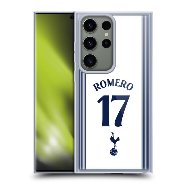 Tottenham Hotspur F.C. 2024/25 Players Home Kit Cristian Romero Soft Gel Case for Samsung Galaxy S23 Ultra 5G
