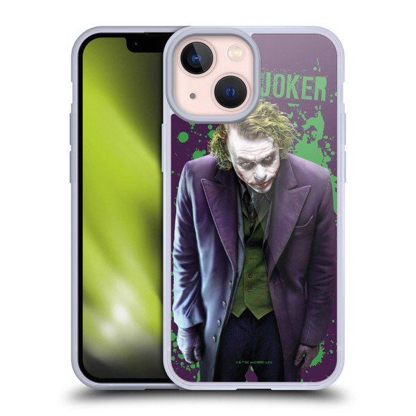 The Dark Knight Graphics Character Art Soft Gel Case for Apple iPhone 13 Mini
