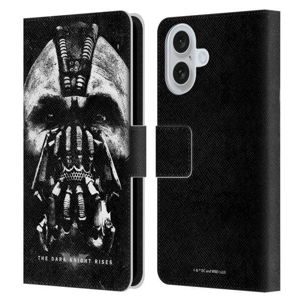 The Dark Knight Rises Key Art Bane Leather Book Wallet Case Cover For Apple iPhone 16