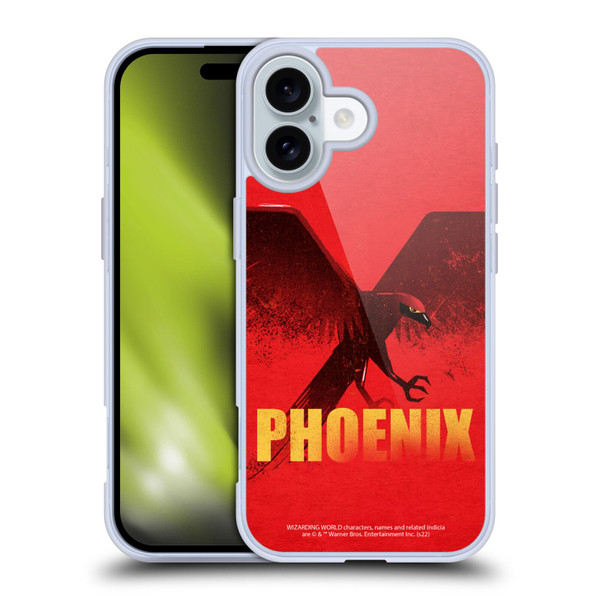Fantastic Beasts: Secrets of Dumbledore Graphic Badges Phoenix Soft Gel Case for Apple iPhone 16