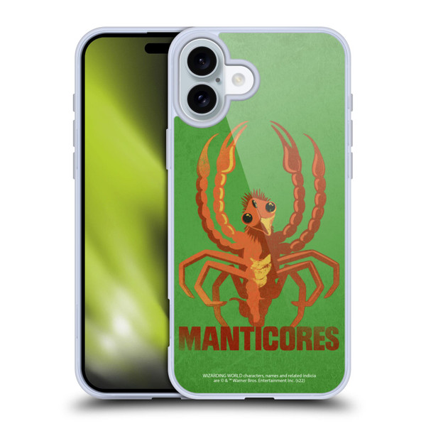 Fantastic Beasts: Secrets of Dumbledore Graphic Badges Manticores Soft Gel Case for Apple iPhone 16 Plus