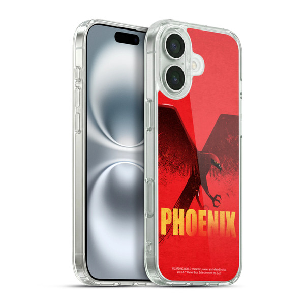 Fantastic Beasts: Secrets of Dumbledore Graphic Badges Phoenix Soft Gel Case for Apple iPhone 16 Plus & MagSafe