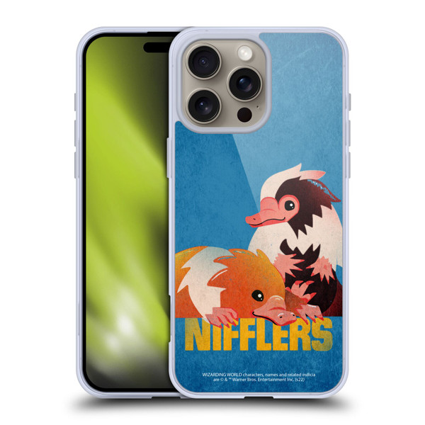 Fantastic Beasts: Secrets of Dumbledore Graphic Badges Nifflers Soft Gel Case for Apple iPhone 16 Pro Max