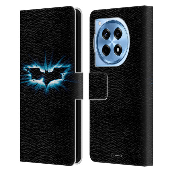 The Dark Knight Graphics Logo Black Leather Book Wallet Case Cover For OnePlus 12R