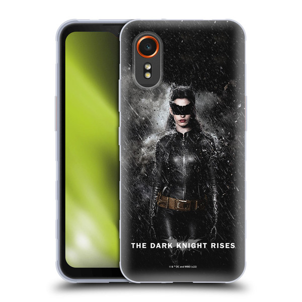 The Dark Knight Rises Key Art Catwoman Rain Poster Soft Gel Case for Samsung Galaxy Xcover7 5G