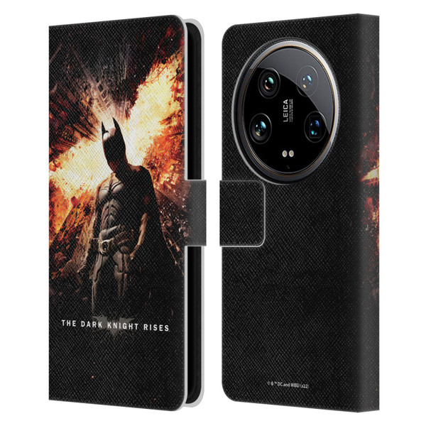 The Dark Knight Rises Key Art Batman Poster Leather Book Wallet Case Cover For Xiaomi 14 Ultra