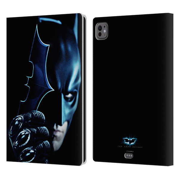 The Dark Knight Key Art Batman Batarang Leather Book Wallet Case Cover For Apple iPad Pro 11 M4 2024