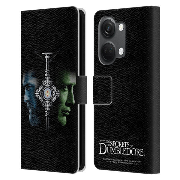Fantastic Beasts: Secrets of Dumbledore Graphic Core Dumbledore And Grindelwald Leather Book Wallet Case Cover For OnePlus Nord 3 5G