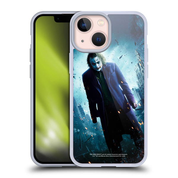 The Dark Knight Key Art Joker Poster Soft Gel Case for Apple iPhone 13 Mini & MagSafe