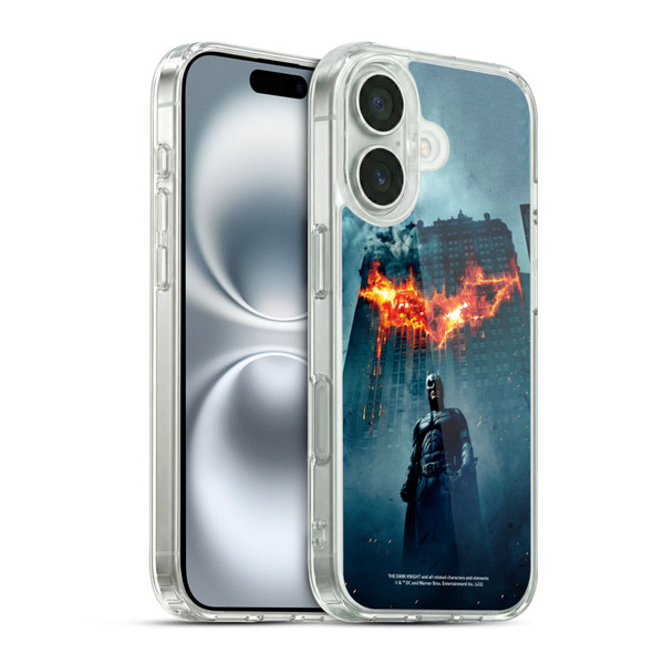 The Dark Knight Key Art Batman Poster Soft Gel Case for Apple iPhone 16 & MagSafe