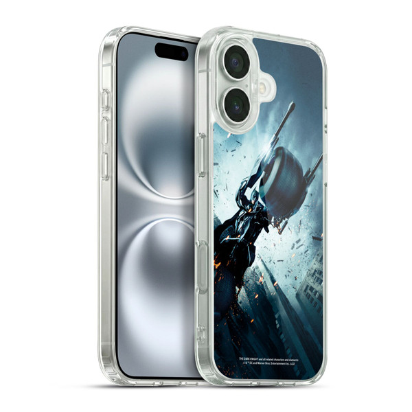 The Dark Knight Key Art Batman Batpod Soft Gel Case for Apple iPhone 16 Plus & MagSafe