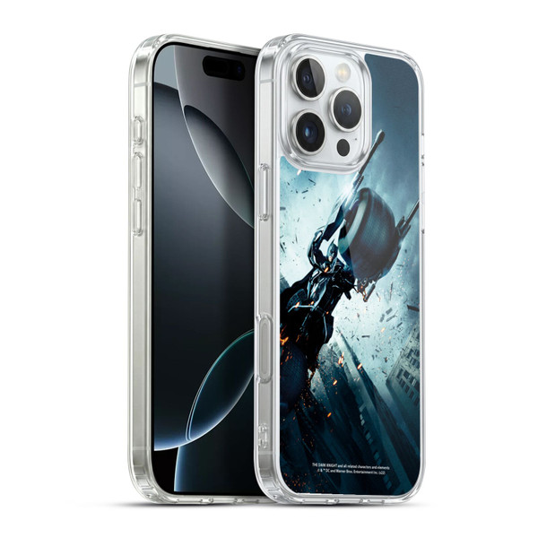 The Dark Knight Key Art Batman Batpod Soft Gel Case for Apple iPhone 16 Pro Max & MagSafe