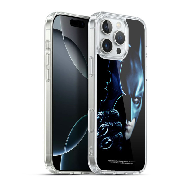 The Dark Knight Key Art Batman Batarang Soft Gel Case for Apple iPhone 16 Pro Max & MagSafe