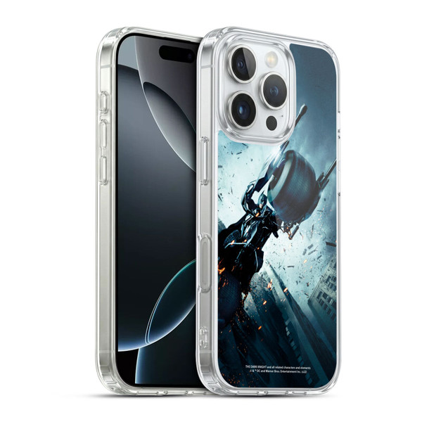 The Dark Knight Key Art Batman Batpod Soft Gel Case for Apple iPhone 16 Pro & MagSafe