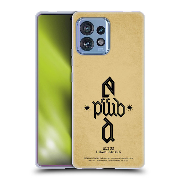 Fantastic Beasts: Secrets of Dumbledore Graphics Dumbledore's Monogram Soft Gel Case for Motorola Moto Edge 40 Pro